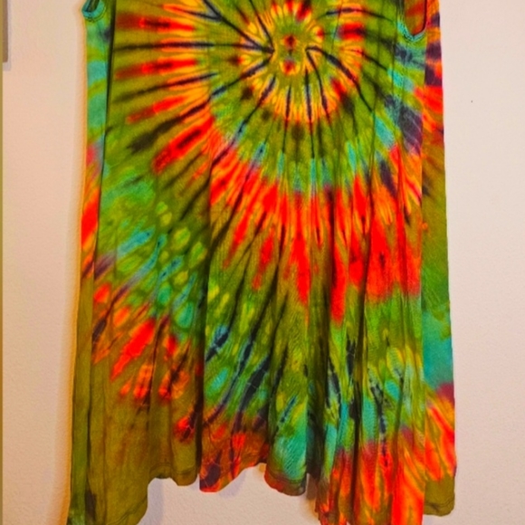 TIE DYE Grn/Ylw Stretchy Rayon S/L Cardigan *5 Colors Avail.*OS NEW - Picture 6 of 8